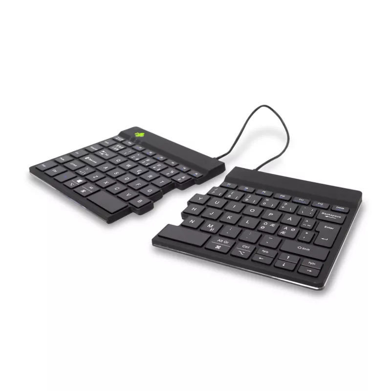 R-Go Tools teclado ergonómico R-Go Split Break con software de pausas, teclado ergonómico dividido, QWERTY (NÓRDICO), Bluetooth, negro