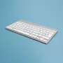 R-Go Tools teclado ergonómico R-Go Compact Break, teclado compacto con software de pausas, QWERTZ (CH), Bluetooth, blanco