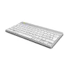 R-Go Tools teclado ergonómico R-Go Compact Break, teclado compacto con software de pausas, QWERTZ (CH), Bluetooth, blanco