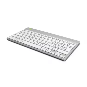 R-Go Tools teclado ergonómico R-Go Compact Break, teclado compacto con software de pausas, QWERTZ (CH), Bluetooth, blanco