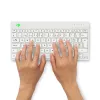 R-Go Tools teclado ergonómico R-Go Compact Break, teclado compacto con software de pausas, QWERTZ (CH), Bluetooth, blanco