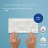 R-Go Tools teclado ergonómico R-Go Compact Break, teclado compacto con software de pausas, QWERTZ (CH), Bluetooth, blanco