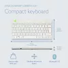 R-Go Tools teclado ergonómico R-Go Compact Break, teclado compacto con software de pausas, QWERTZ (CH), Bluetooth, blanco