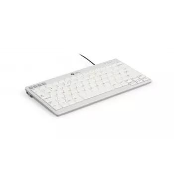 BakkerElkhuizen UltraBoard 950 V2 UK Qwerty, con cable, USB, interruptores de tijera, QWERTY, gris oscuro, gris claro