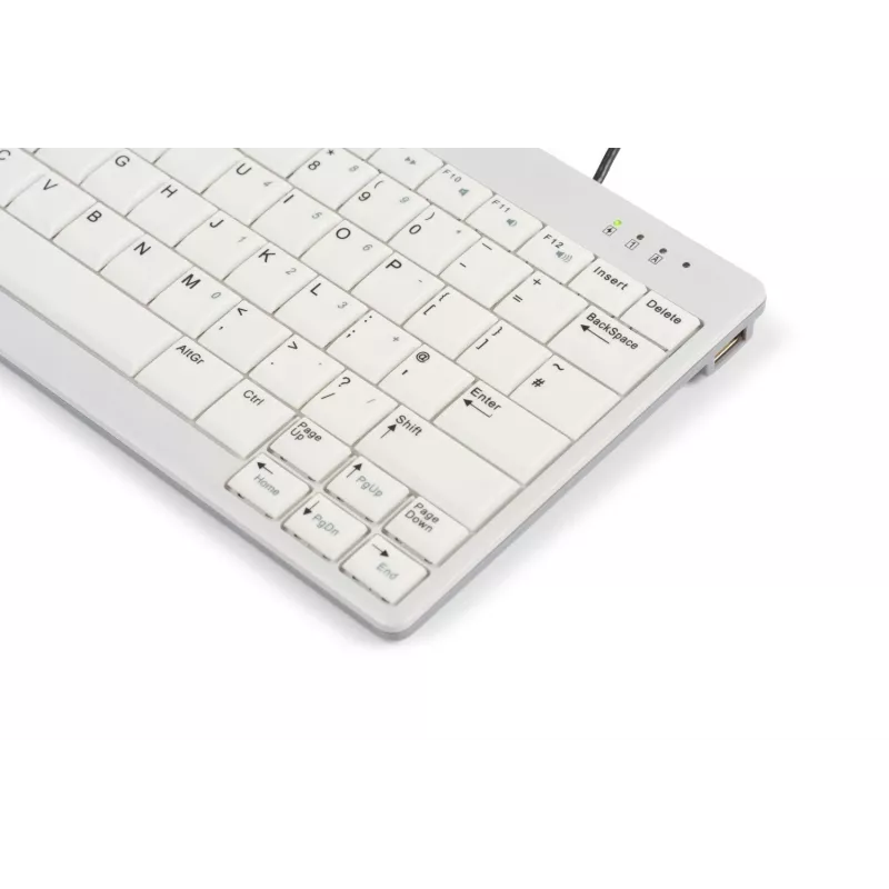 BakkerElkhuizen UltraBoard 950 V2 UK Qwerty, con cable, USB, interruptores de tijera, QWERTY, gris oscuro, gris claro