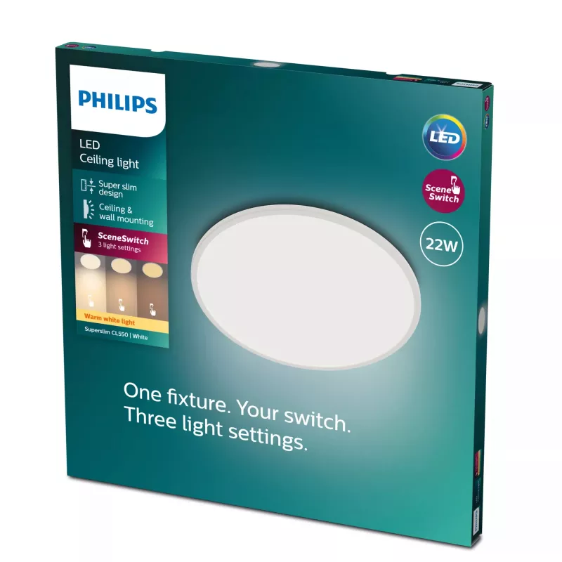 Plafón Philips Functional Super slim 22 W blanco redondo LED