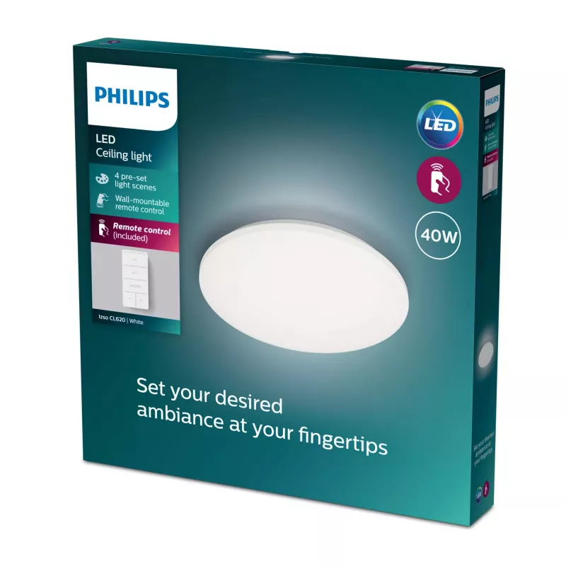 Philips Functional Izso plafón 40 W, LED, 4300 lm, IP20, blanco