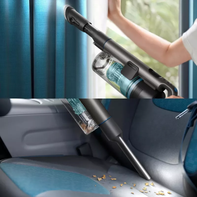 Aspirador de escoba 2 en 1 Philips XC8155/01 — limpiador a batería en seco y húmedo sin bolsa, 25,2 V, depósito de polvo de 0,6 l, azul