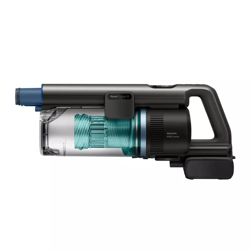 Aspirador de escoba 2 en 1 Philips XC8155/01 — limpiador a batería en seco y húmedo sin bolsa, 25,2 V, depósito de polvo de 0,6 l, azul