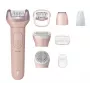 Depiladora Philips Series 9000 BRE719/00 — inalámbrica húmedo y seco, 32 pinzas, 2 velocidades, rosa