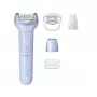 Depiladora Philips Serie 8000 BRE711/00 — 32 pinzas, 2 velocidades, uso en húmedo y en seco, batería de Li-Ion integrada, azul