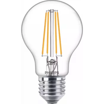 Bombilla incandescente de filamento Philips clara 60 W A60 E27 x6, 7 W, 60 W, E27, 806 lm, 15000 h