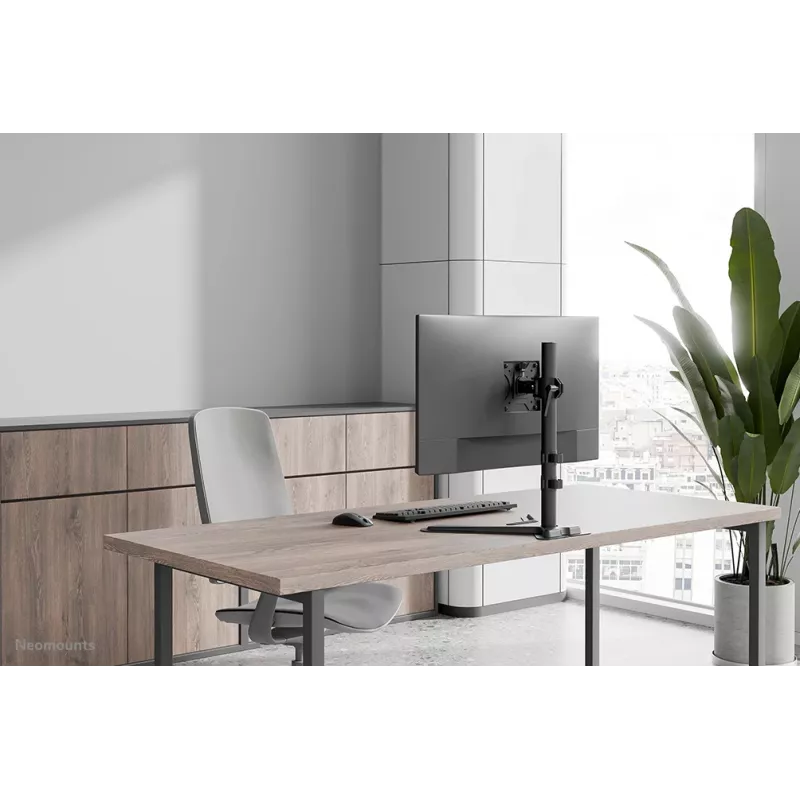 Soporte de monitor individual Neomounts DS45-600BL1 para pantallas de 10–32 inch, VESA 75x75–100x100, máx. 9 kg, de sobremesa, negro