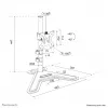 Soporte de monitor individual Neomounts DS45-600BL1 para pantallas de 10–32 inch, VESA 75x75–100x100, máx. 9 kg, de sobremesa, negro