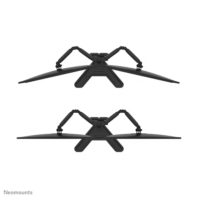 Soporte de doble monitor Neomounts DS45-600BL2 para pantallas de 10–32 inch, compatible con 2 pantallas, máx. 6 kg, VESA 75x75–100x100, de sobremesa, negro