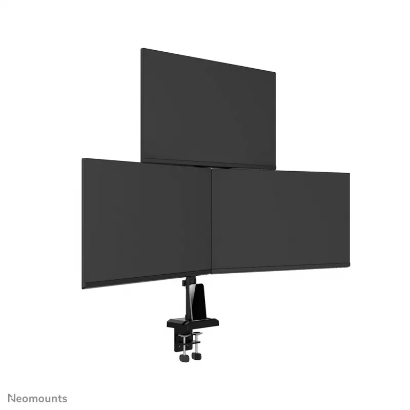 Brazo de triple monitor Neomounts DS60-600BL2-1 25,4–81,3 cm (10–32 inch), pinza de mesa/pasacables de mesa, 9 kg, 25,4 cm (10 inch), 81,3 cm (32 inch), 100 x 100 mm, negro