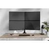 Brazo de cuádruple monitor Neomounts DS60-600BL2-2 para pantallas de 10–32 inch, VESA 75x75–100x100, capacidad de carga máx. 8 kg, pinza/pasacables de mesa, negro