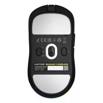 Ratón gaming inalámbrico HATOR Quasar 3 Ambidiestro RF Wireless + Bluetooth + USB Type-A Óptico 12000 DPI