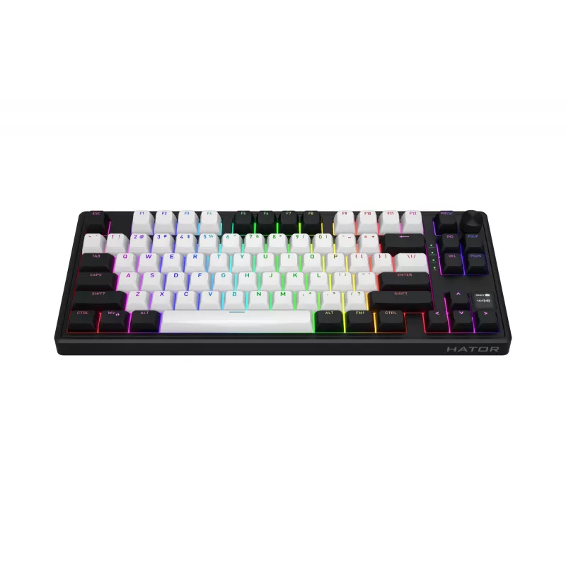 Teclado gaming inalámbrico HATOR Skyfall 80 MAG ULTIMA 8K USB + RF Wireless + Bluetooth QWERTY US English Negro, Blanco