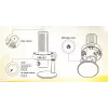 HATOR Dreamcast X, Negro, micrófono para podcast, -32 dB, 20 - 16000 Hz, 16 Bit, 96 kHz, 70 dB