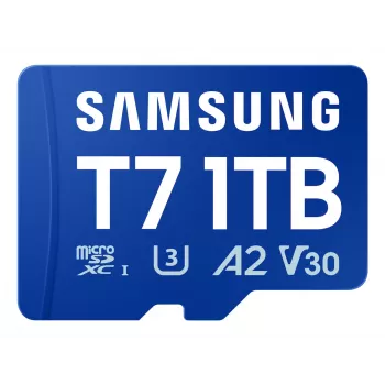 Tarjeta microSD Samsung T7, 1 TB, MicroSDXC, UHS-I, 170 MB/s, Clase 3 (U3), V30