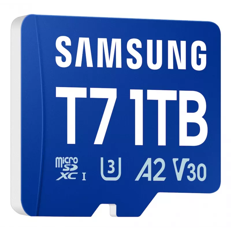 Tarjeta microSD Samsung T7, 1 TB, MicroSDXC, UHS-I, 170 MB/s, Clase 3 (U3), V30
