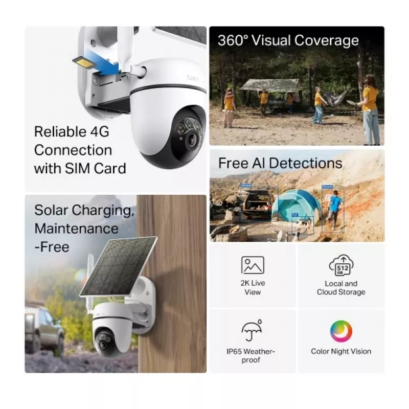 TP-Link Tapo C615G KIT cámara IP de vigilancia domo para exterior 2304 x 1296 píxeles techo/pared/mástil