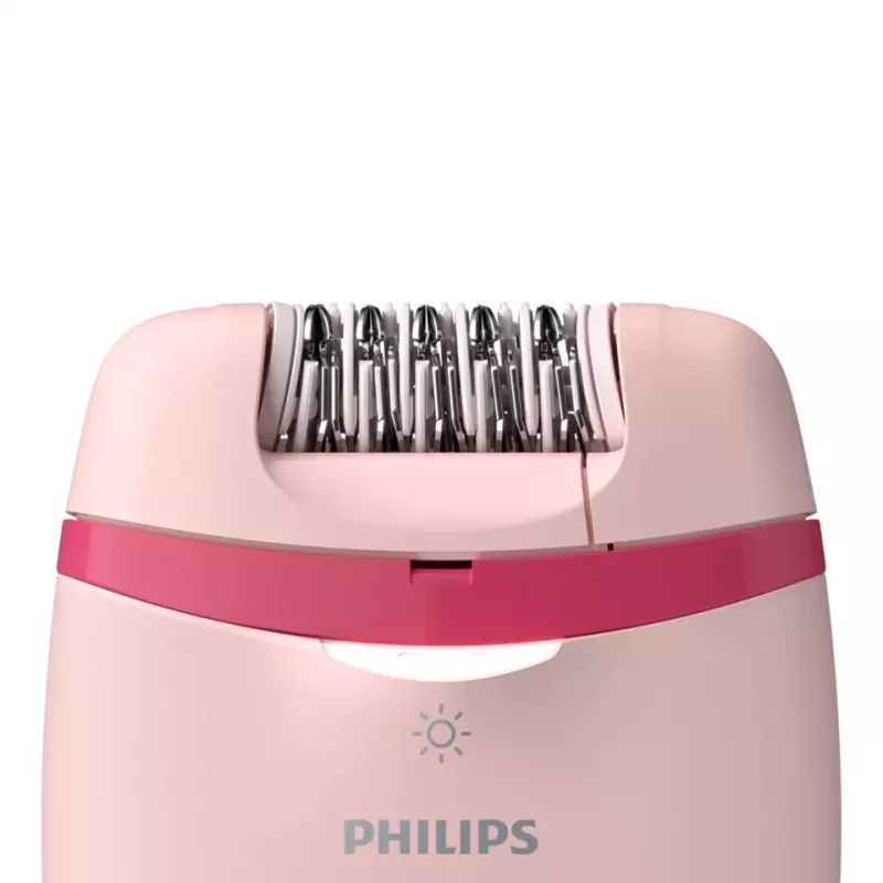 Philips Satinelle Essential BRE285/00 depiladora con cable, blanco/rosa