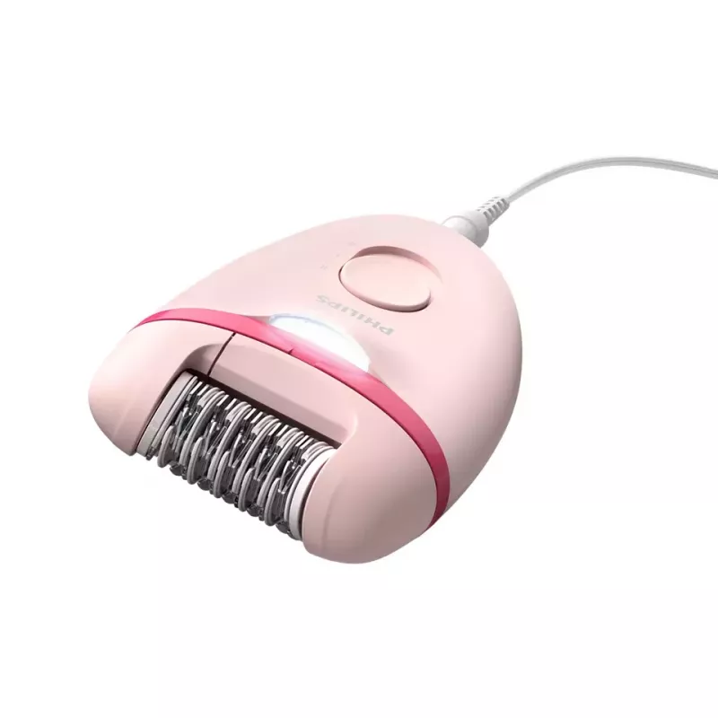 Philips Satinelle Essential BRE285/00 depiladora con cable, blanco/rosa