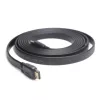 Cable HDMI-HDMI v2.0 3D TV High Speed Ethernet 1,8 m plano (extremos dorados)