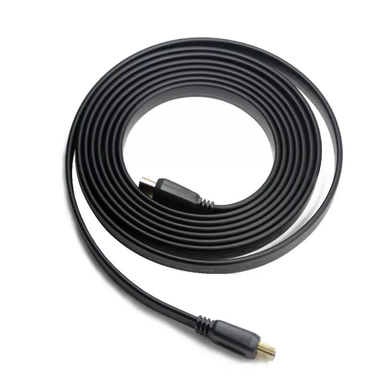 Cable HDMI-HDMI v2.0 3D TV High Speed Ethernet 1,8 m plano (extremos dorados)