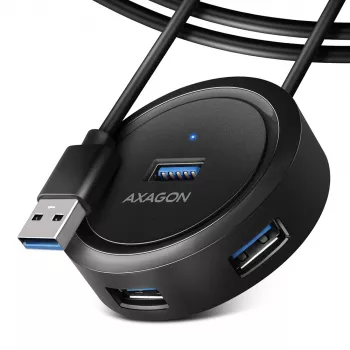 Hub AXAGON HUE-P1AL 4 puertos USB 3.2 Gen 1 REDONDO