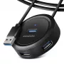 Hub AXAGON HUE-P1AL 4 puertos USB 3.2 Gen 1 REDONDO