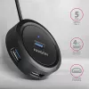 Hub AXAGON HUE-P1AL 4 puertos USB 3.2 Gen 1 REDONDO