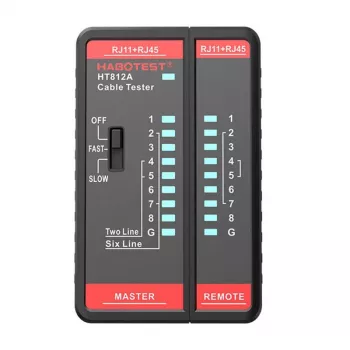 Comprobador de cables de red Habotest HT812A RJ45/RJ14/RJ12/RJ9