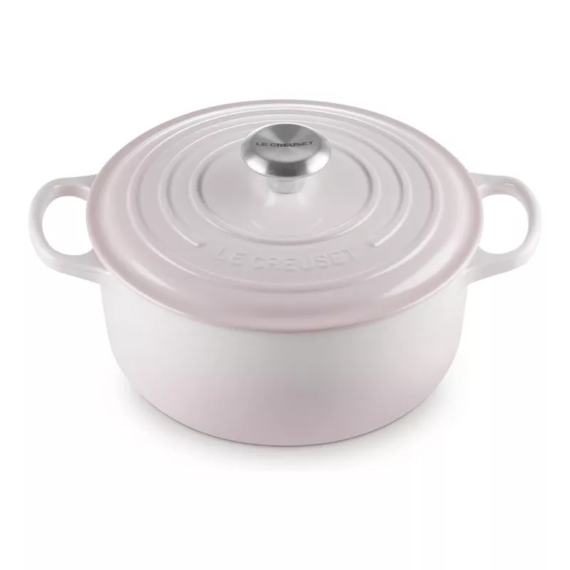 Le Creuset Signature Olla redonda de hierro fundido 24 cm shell pink