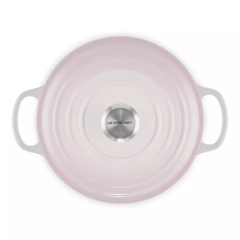 Le Creuset Signature Olla redonda de hierro fundido 24 cm shell pink