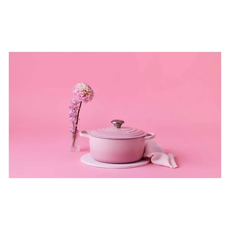 Le Creuset Signature Olla redonda de hierro fundido 24 cm shell pink