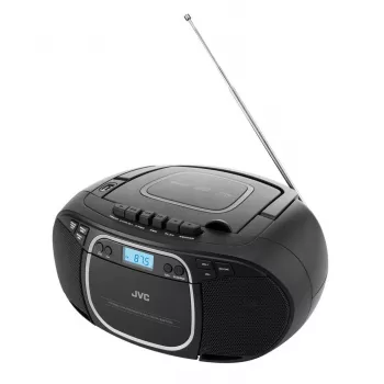 Reproductor de CD portátil JVC RC-E451B negro — CD/MP3, Bluetooth, FM 87,5–108 MHz, USB, AUX, 3,2 W RMS