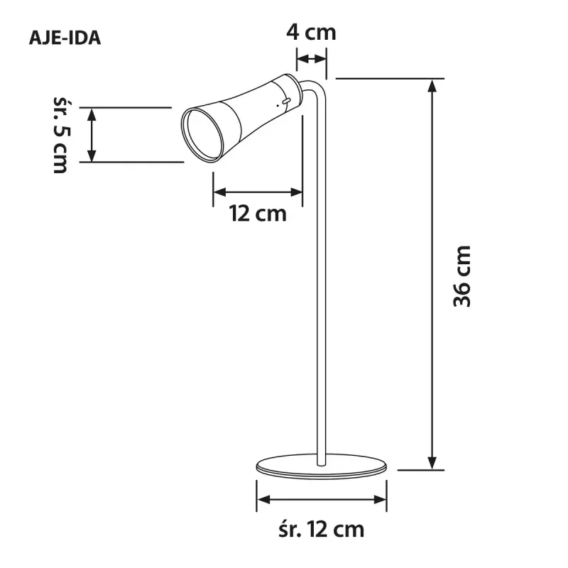 Activejet AJE-IDA 4IN1 lámpara multifunción, negro