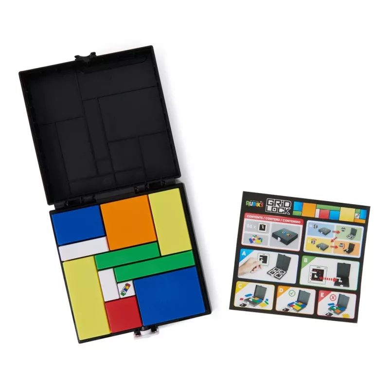 Juego Rubik’s Cube Gridlock, el juego de rompecabezas inspirado en el clásico juguete antiestrés de ingenio, para adultos y niños a partir de 7 años