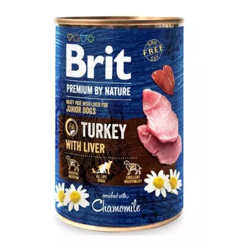 Brit Premium by Nature Junior Turkey with Liver Comida húmeda para perros 400 g