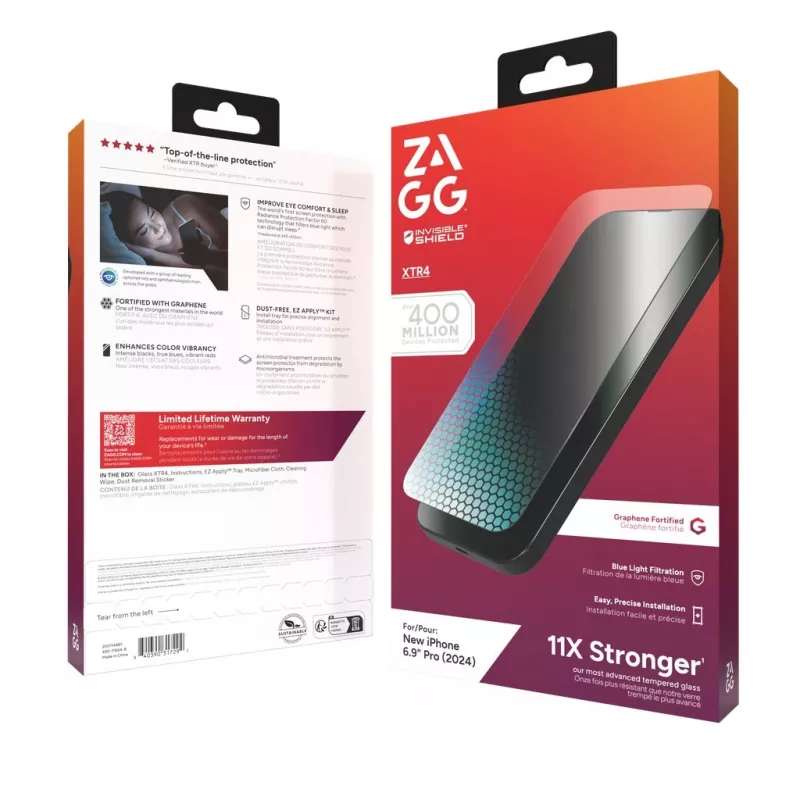 Protector de pantalla InvisibleShield Glass XTR4 para Apple iPhone 16 Pro Max