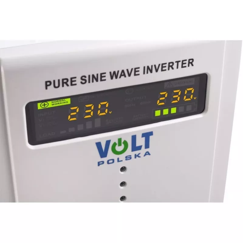 Volt Polska SINUSPRO-500E 12/230 V inversor de onda sinusoidal pura, 350 W continuos / 500 W de pico