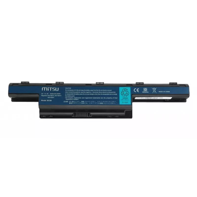 Batería MITSU para Acer Aspire 4551 4741 5741 4400 mAh 10,8–11,1 V