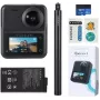 Cámara de acción KanDao QooCam 3 Travel Combo – Grabación 360°, vídeo 4K, soporte 3D