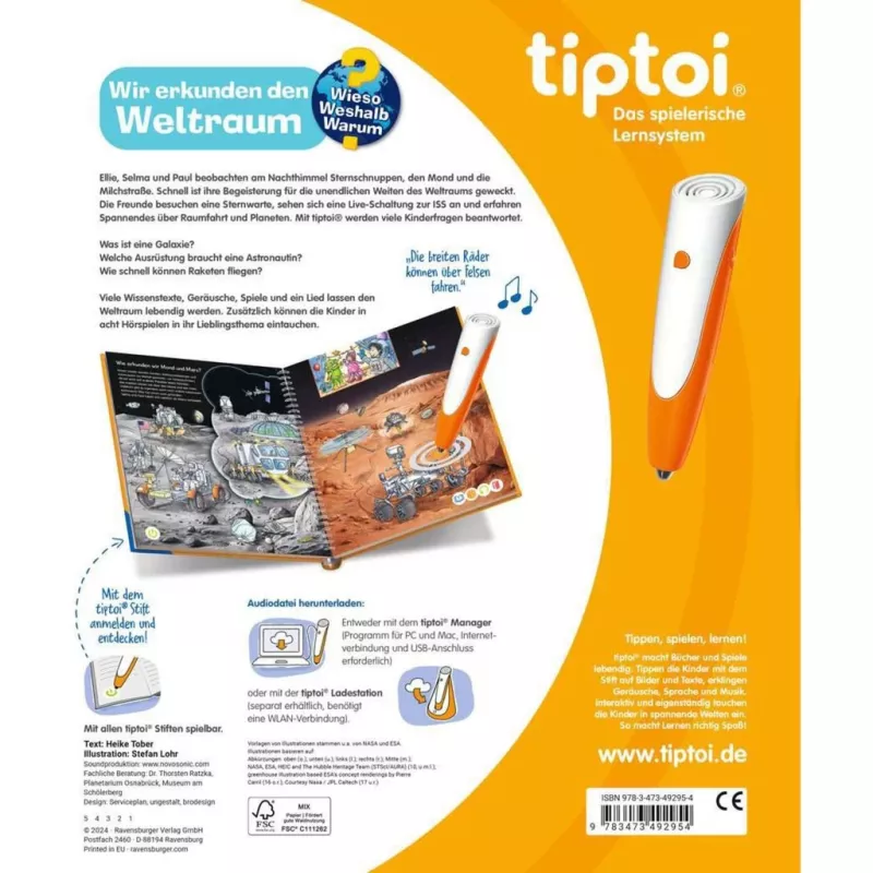 tiptoi Wieso? Weshalb? Warum? Wir entdecken den Weltraum, libro educativo