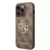 GUESS D?klas Guess GUHCP15L4GMGBR iPhone 15 Pro 6.1 ruda | ruda funda rígida 4G Big Metal Logo