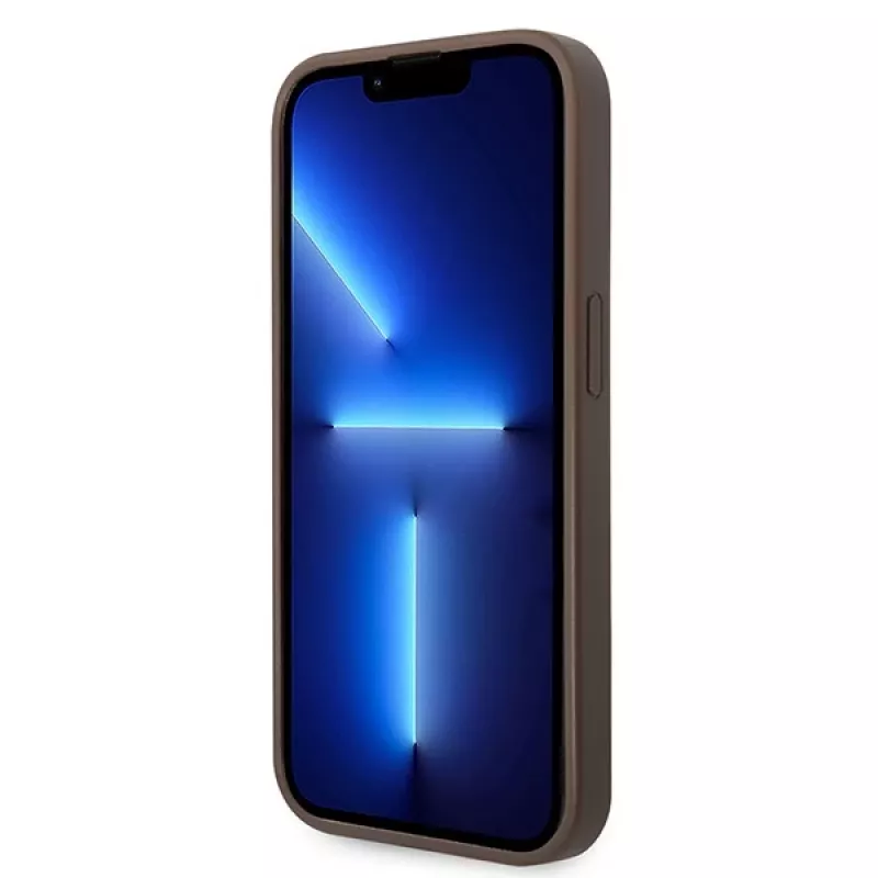 GUESS D?klas Guess GUHCP15L4GMGBR iPhone 15 Pro 6.1 ruda | ruda funda rígida 4G Big Metal Logo
