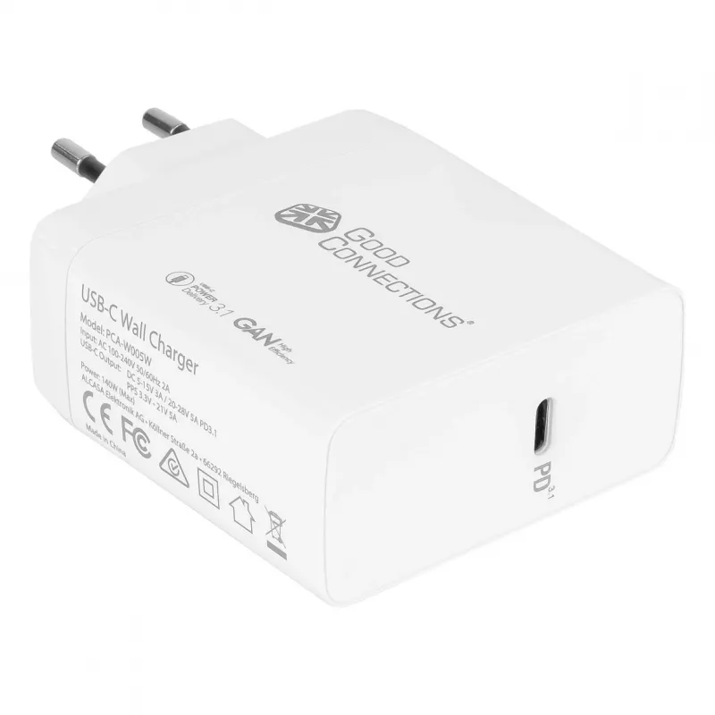 Cargador de dispositivos móviles Alcasa PCA-W005W universal blanco AC carga rápida